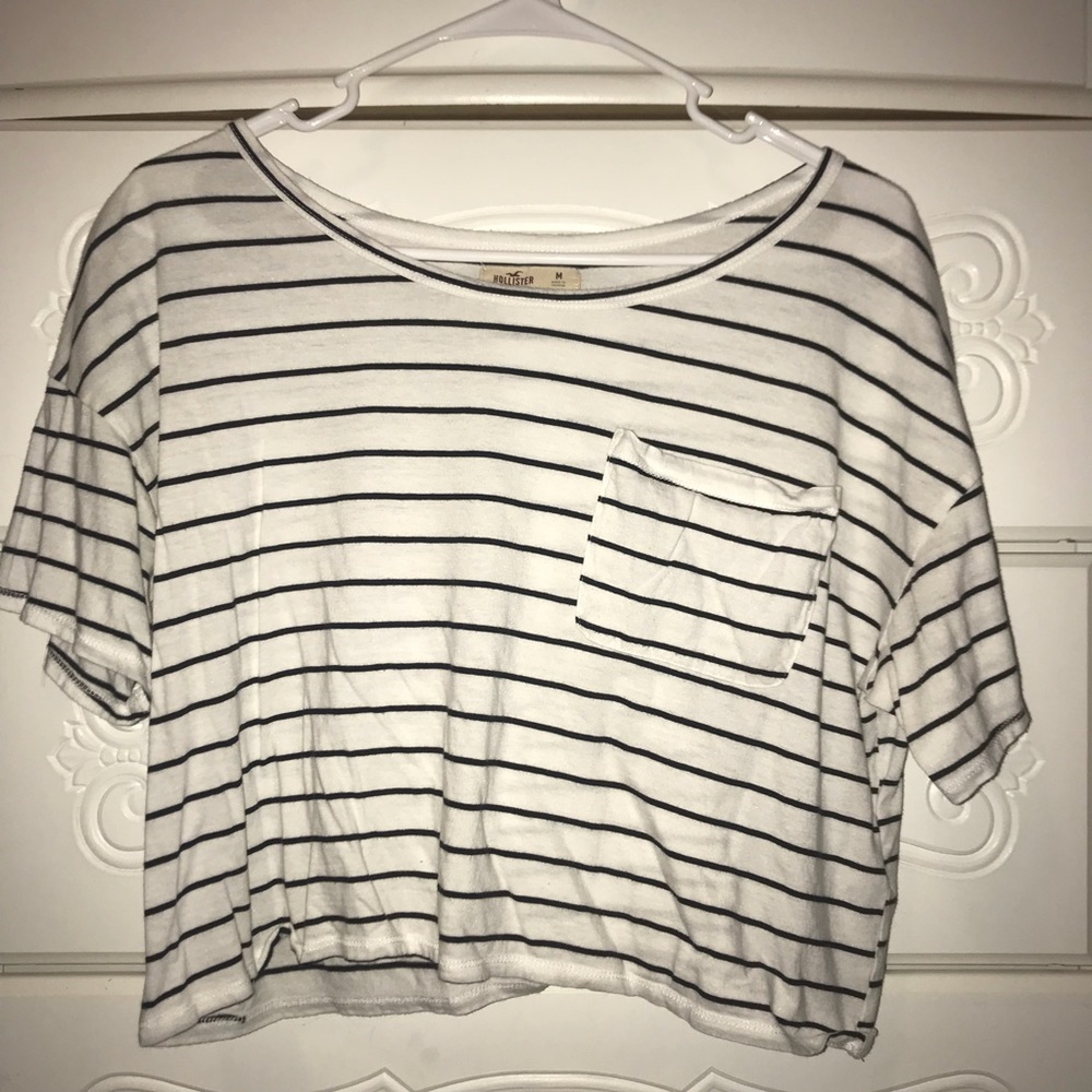 Cropped striped tee